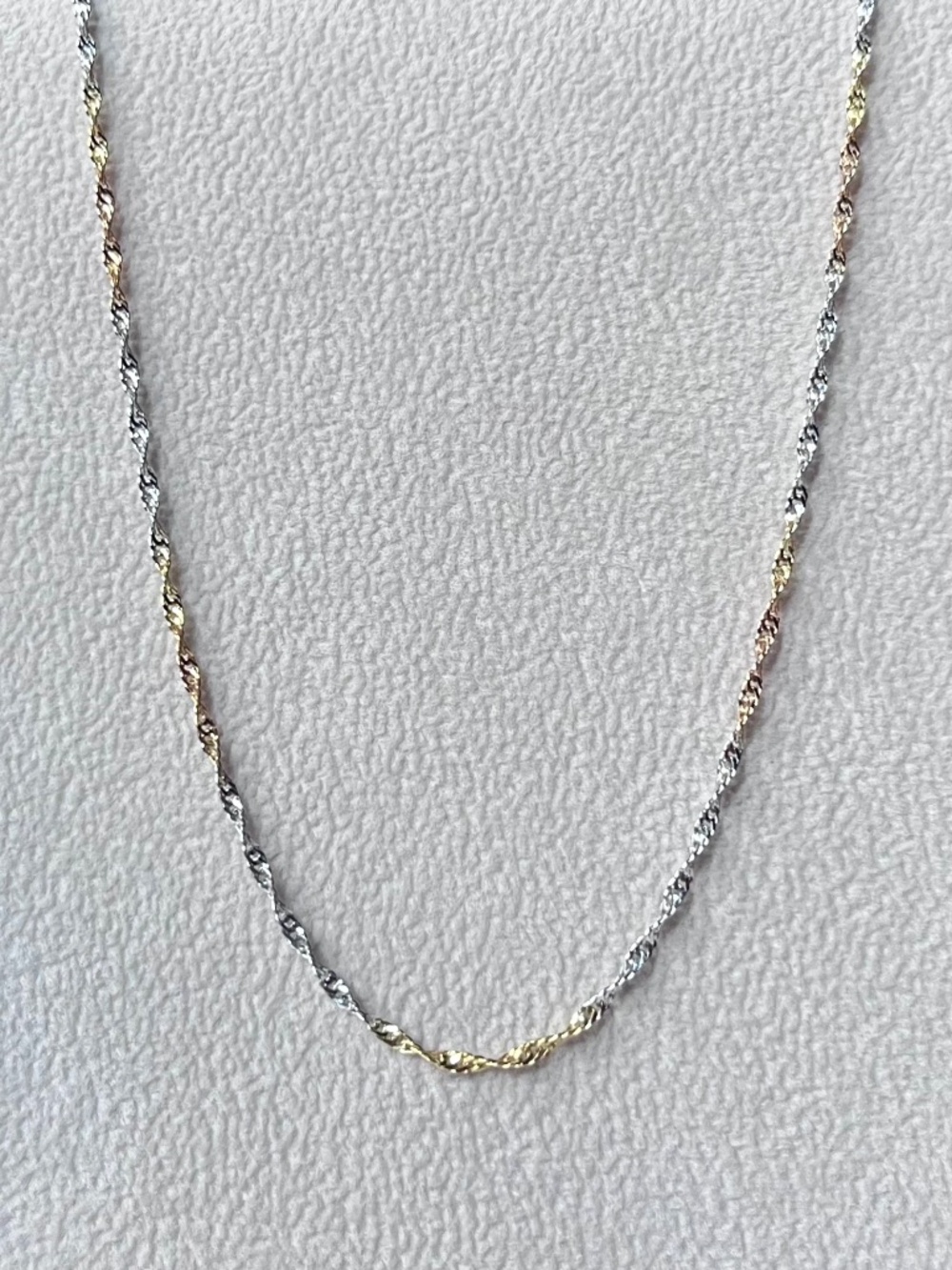 N076 | Tri-Tone Micro Twisted Loose Rope Chain